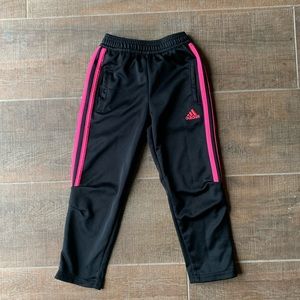 Adidas Girls’ Black and Pink Joggers